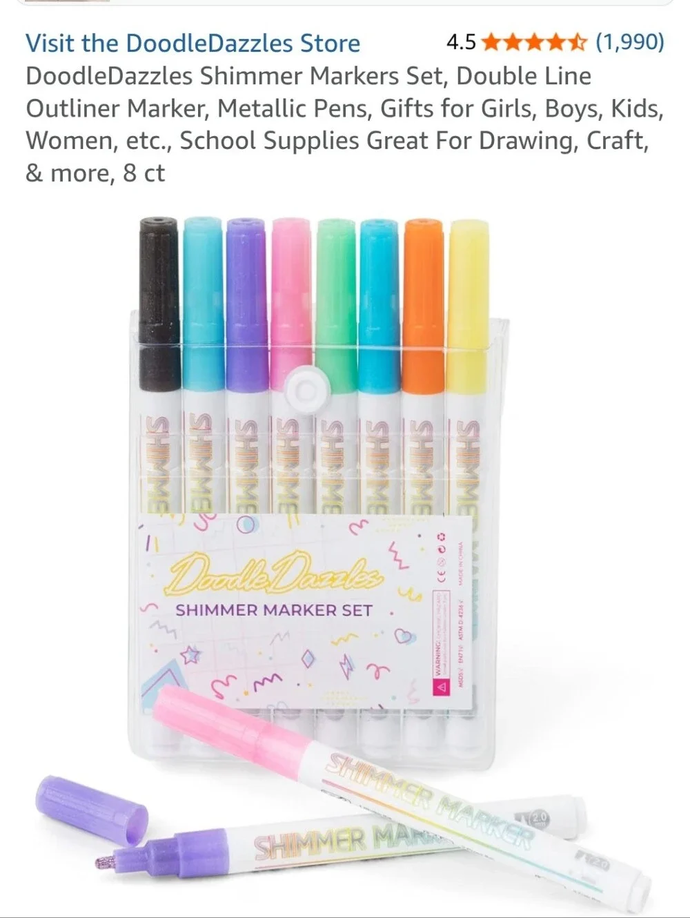 Shimmer Marker Set - Multicolor 16 Packs